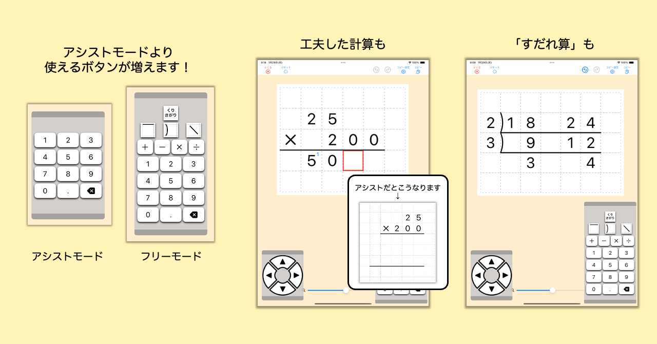 フリーモードの特徴